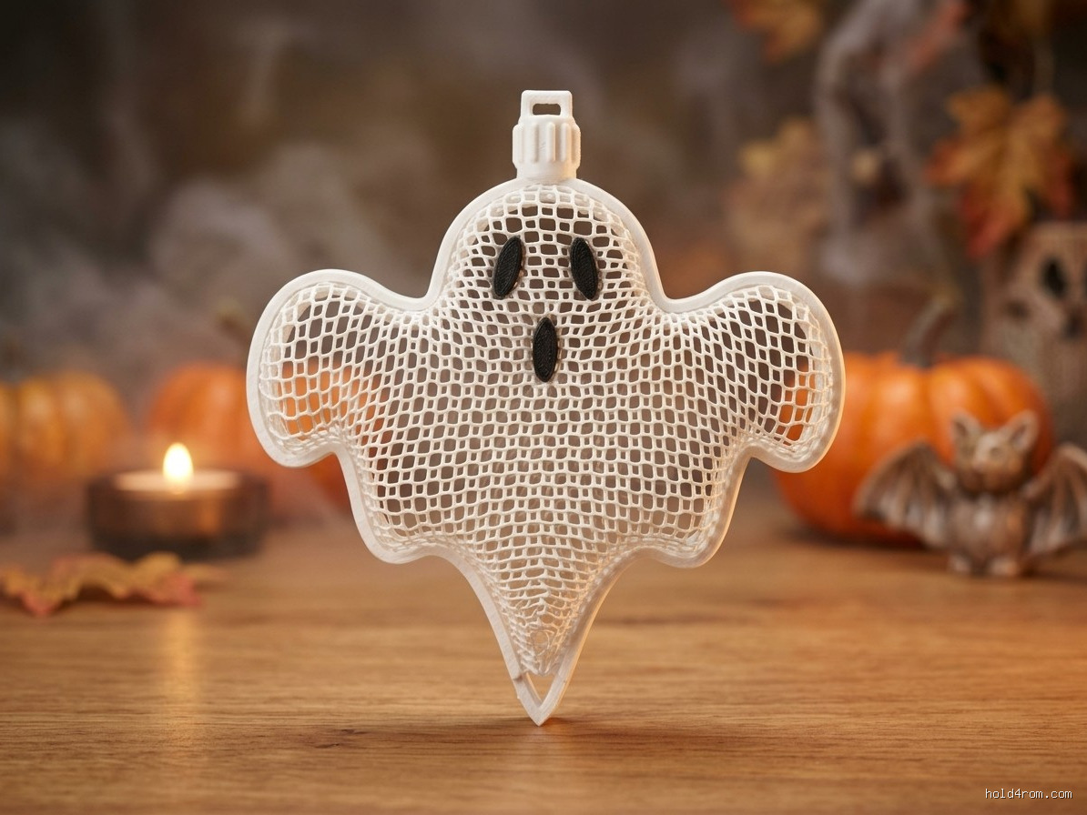 Thermoformed Ghost Halloween Candy Holder
